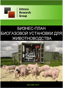 Бизнес-план биогазовой установки для животноводства